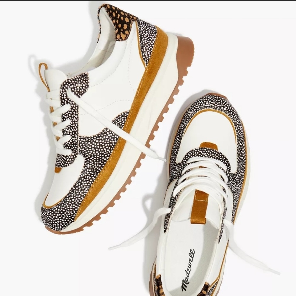 Madewell Kickoff Trainers in Leopard/Spot Mix